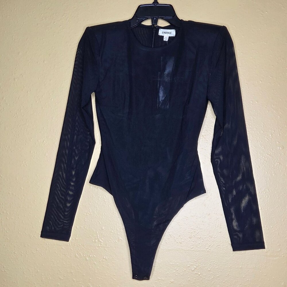 NWT L'Agence Women's Trista Bodysuit - Black